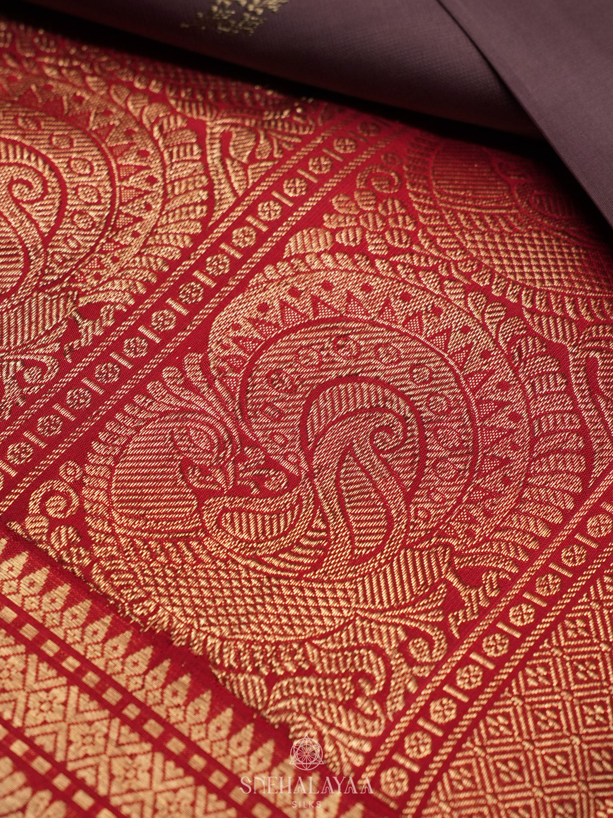 Brown Kanjivaram Silk Saree