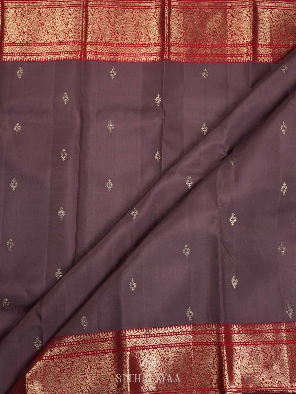 Brown Kanjivaram Silk Saree