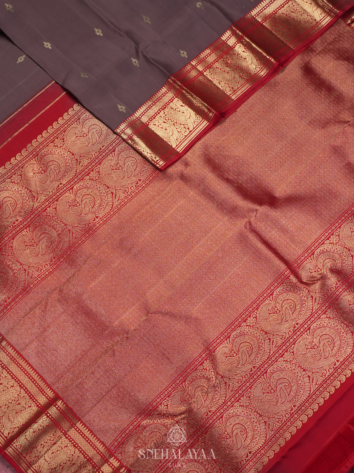 Brown Kanjivaram Silk Saree