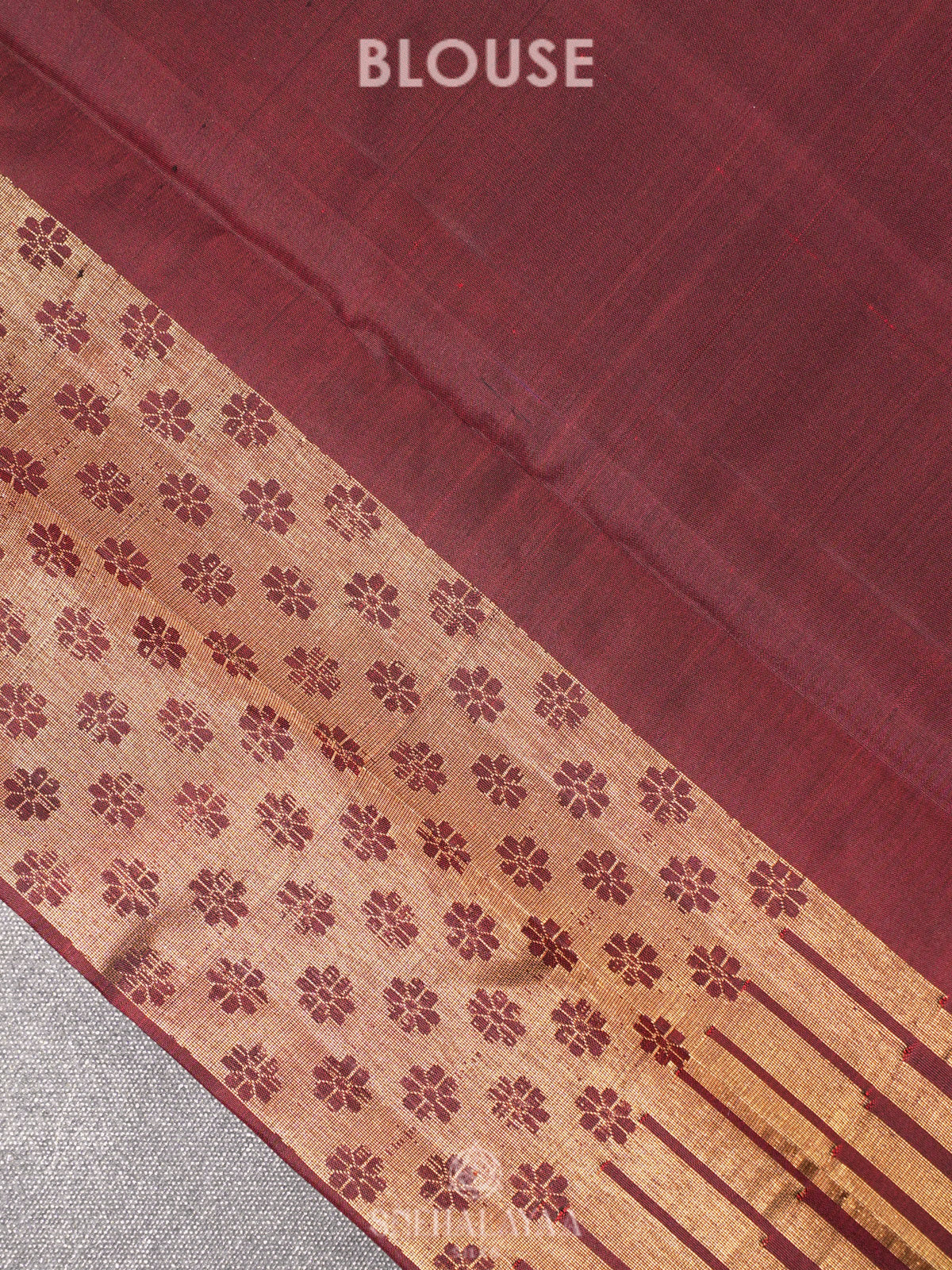 Golden Kanjivaram Silk Saree