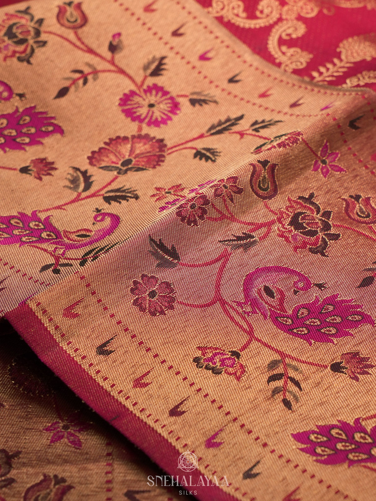 Pink Kanjivaram Silk Saree