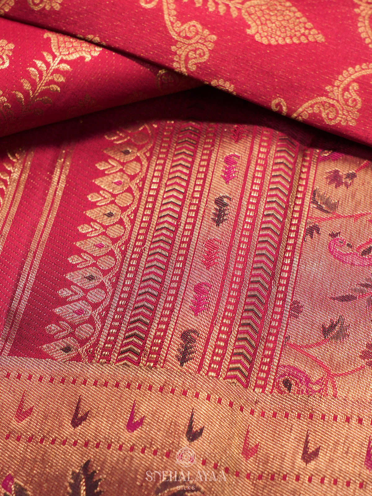 Pink Kanjivaram Silk Saree
