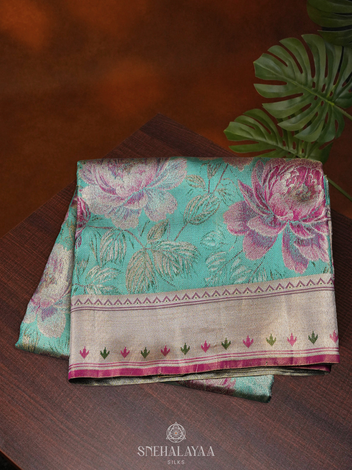 Sky Blue Kanjivaram Silk Saree