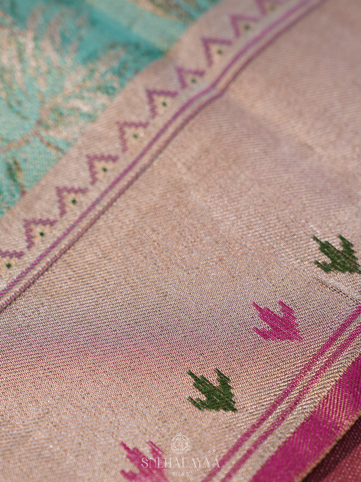 Sky Blue Kanjivaram Silk Saree