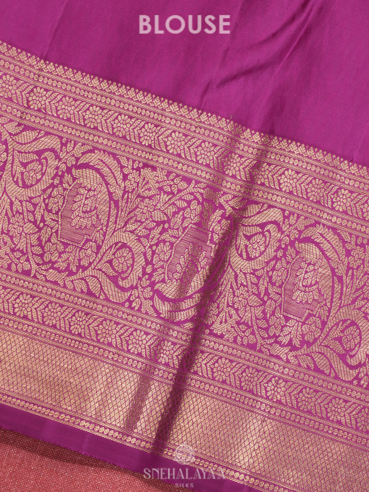 Orange Tissue Kanjivaram Silk Saree