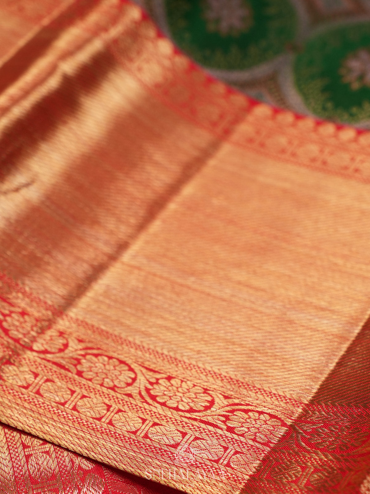 Forest Green Kanjivaram Silk Saree