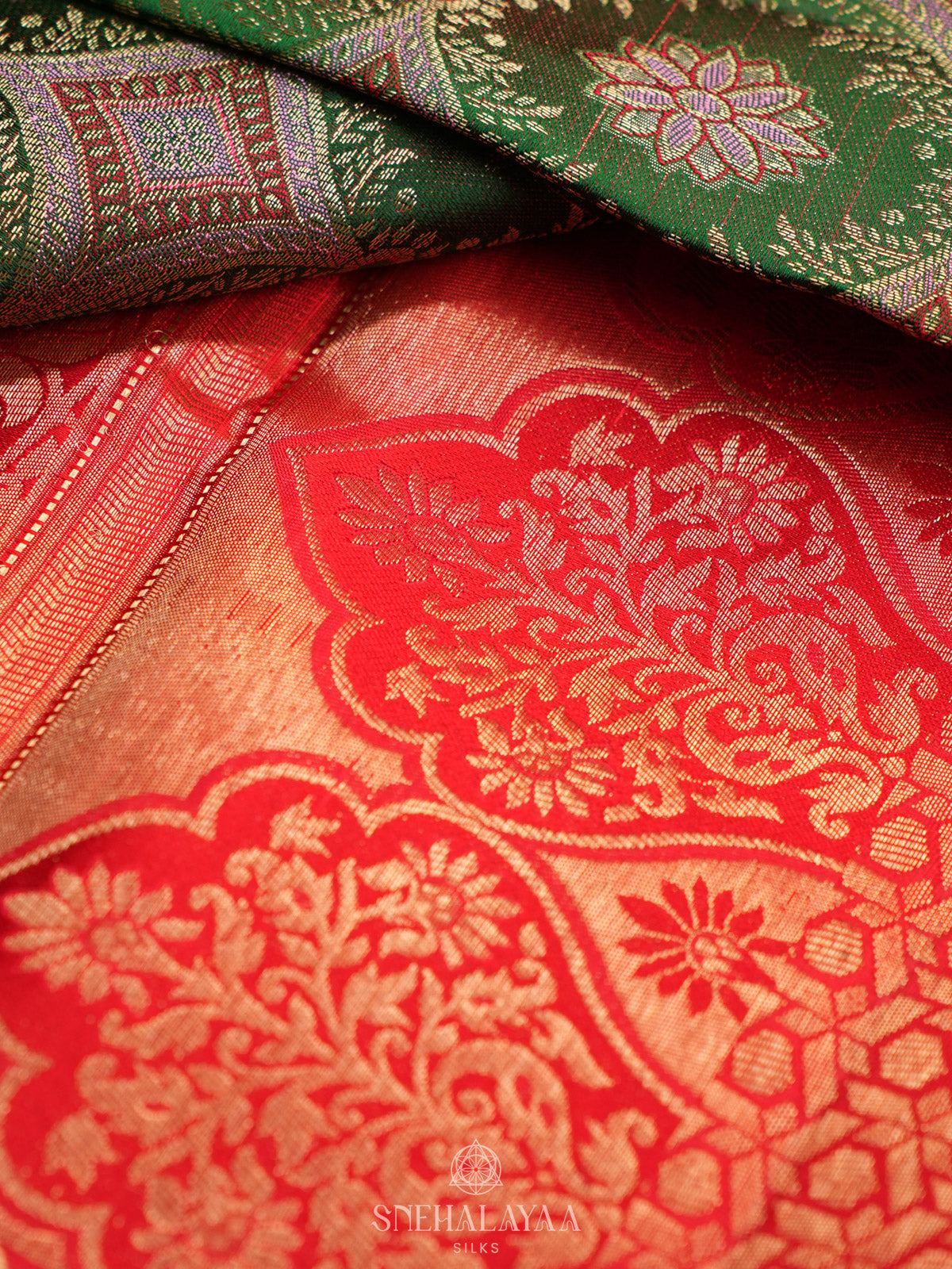 Forest Green Kanjivaram Silk Saree
