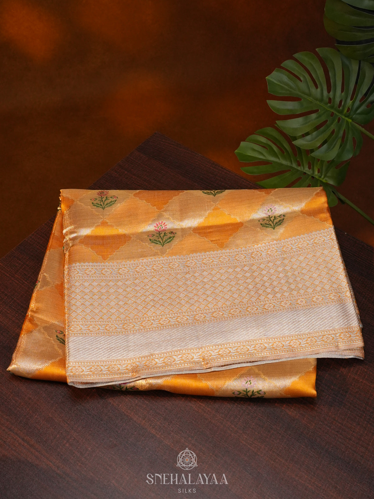 Yellow Tissue Kanjivaram Silk Saree