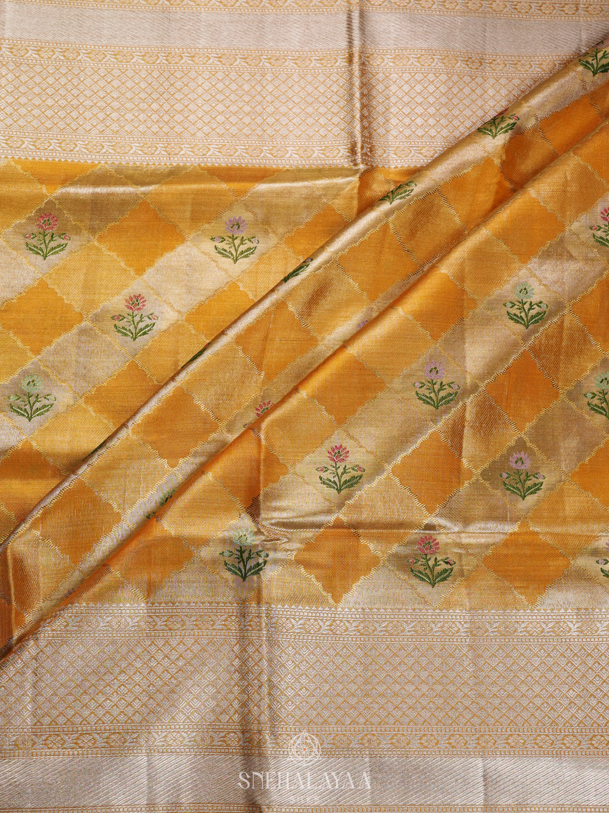 Yellow Tissue Kanjivaram Silk Saree