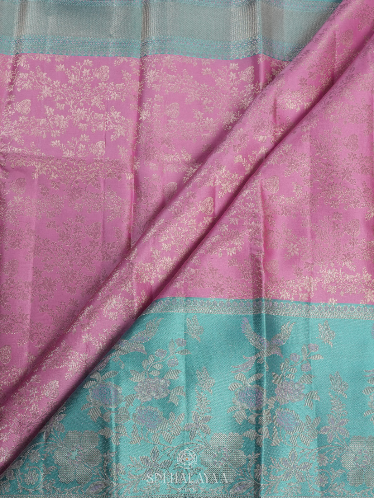 Pink Tissue Kanjivaram Silk Saree