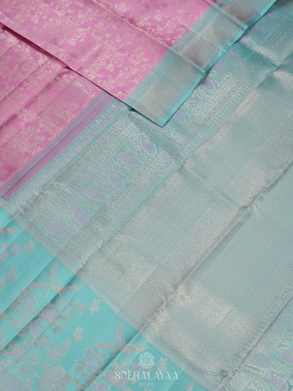 Pink Tissue Kanjivaram Silk Saree