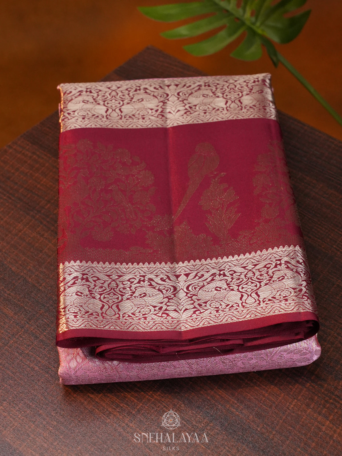 Baby Pink Tissue Kanjivaram Silk Saree