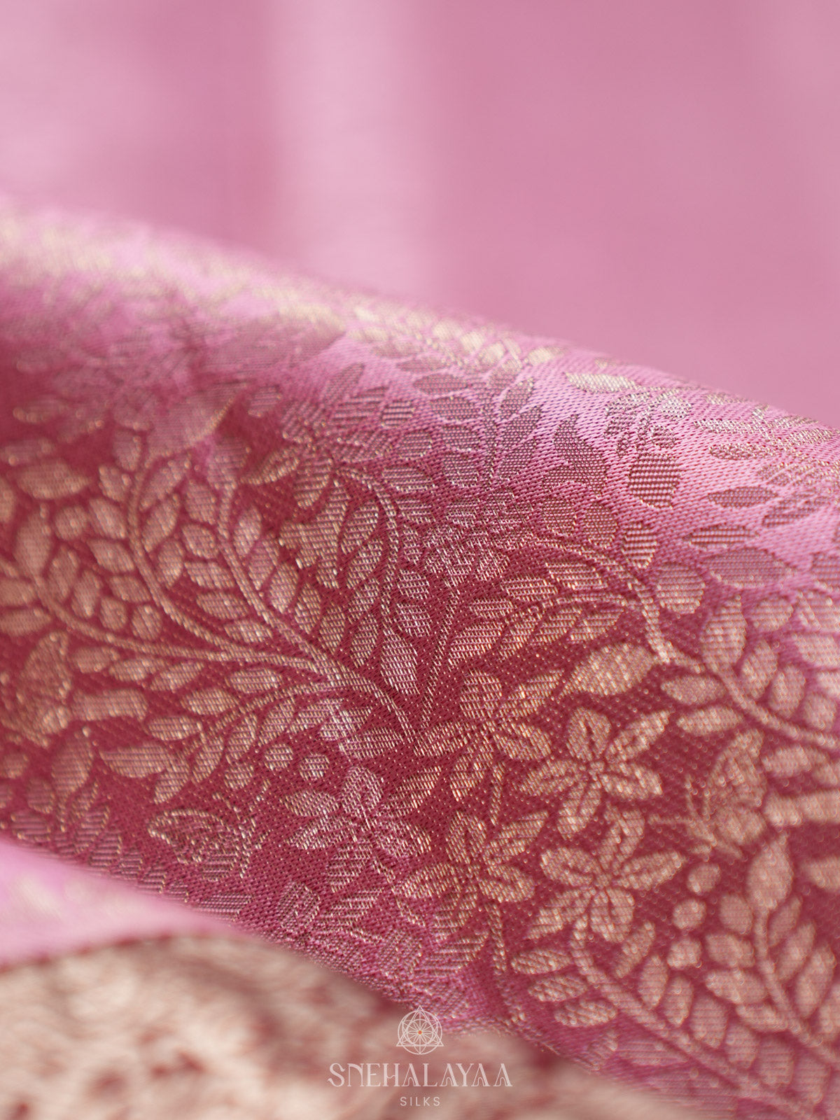 Baby Pink Tissue Kanjivaram Silk Saree