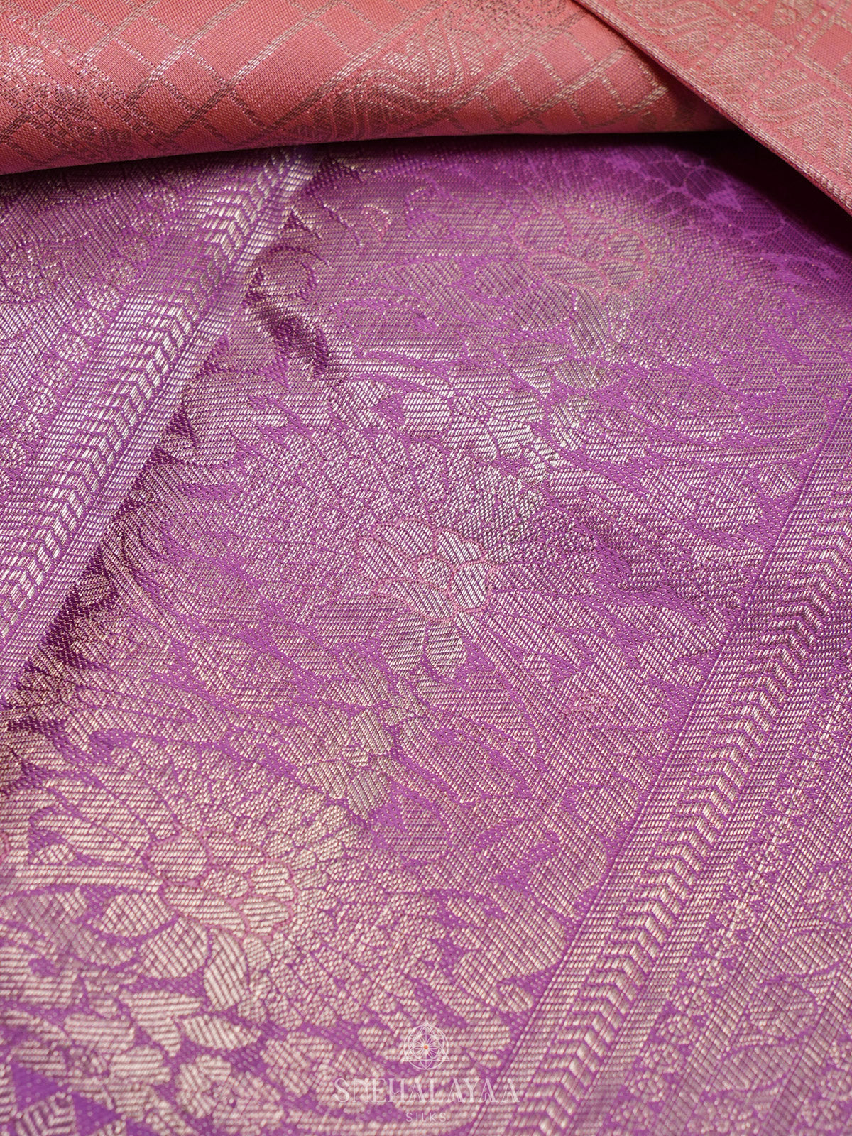 Peach Kanjivaram Silk Saree