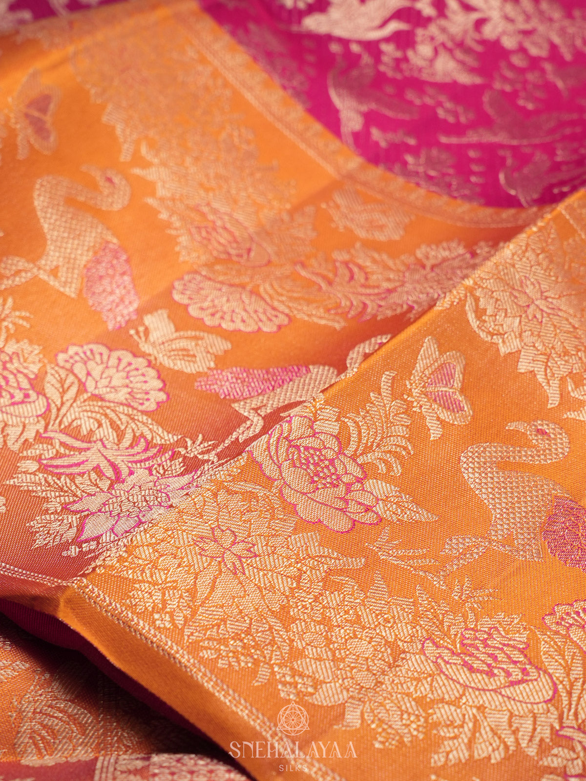 Pink Kanjivaram Silk Saree