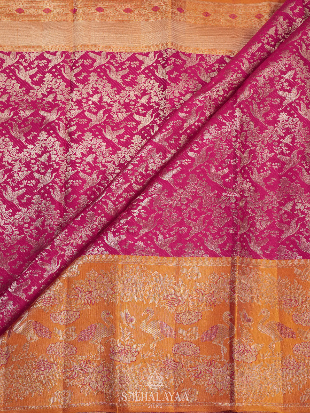 Pink Kanjivaram Silk Saree