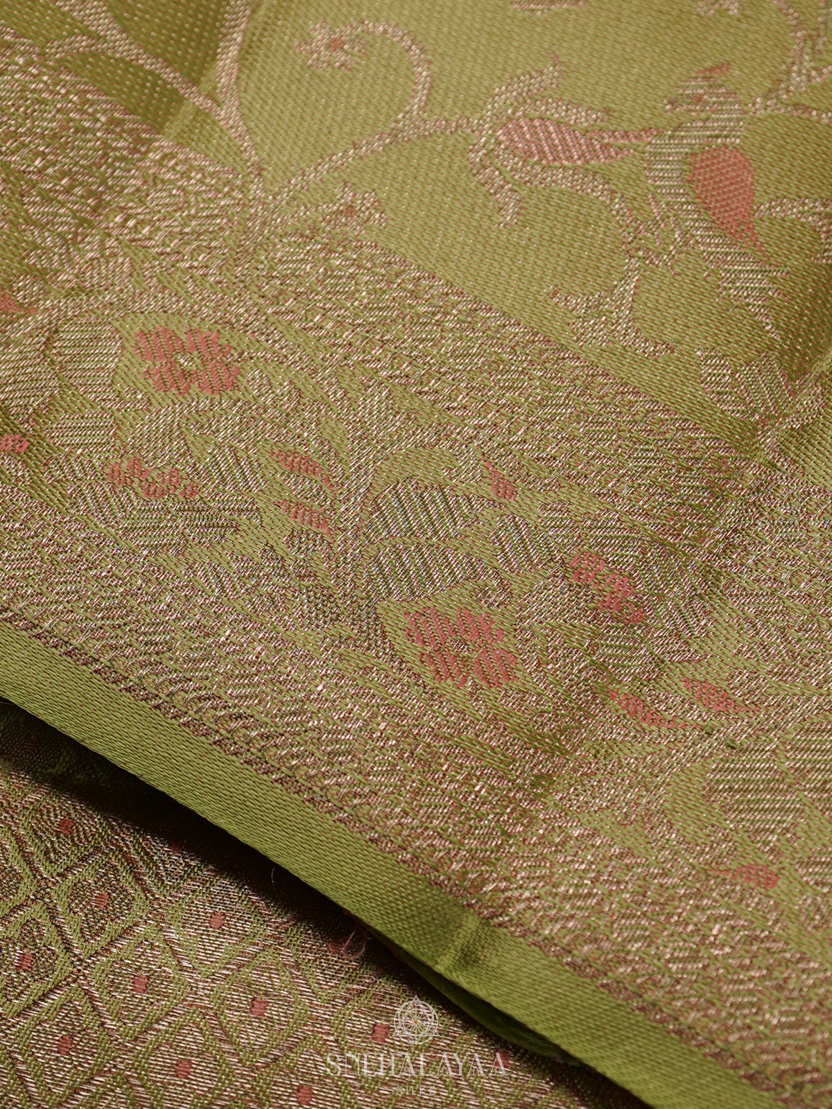 Peach Kanjivaram Silk Saree