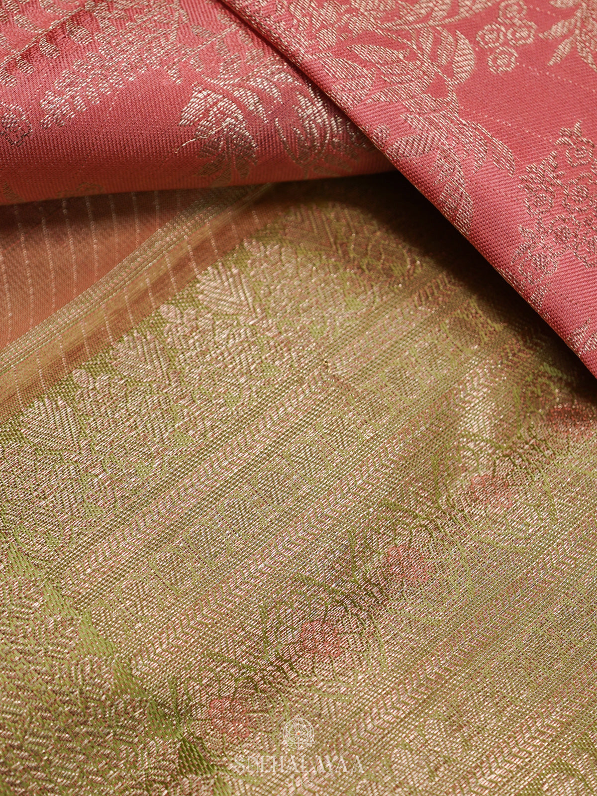 Peach Kanjivaram Silk Saree