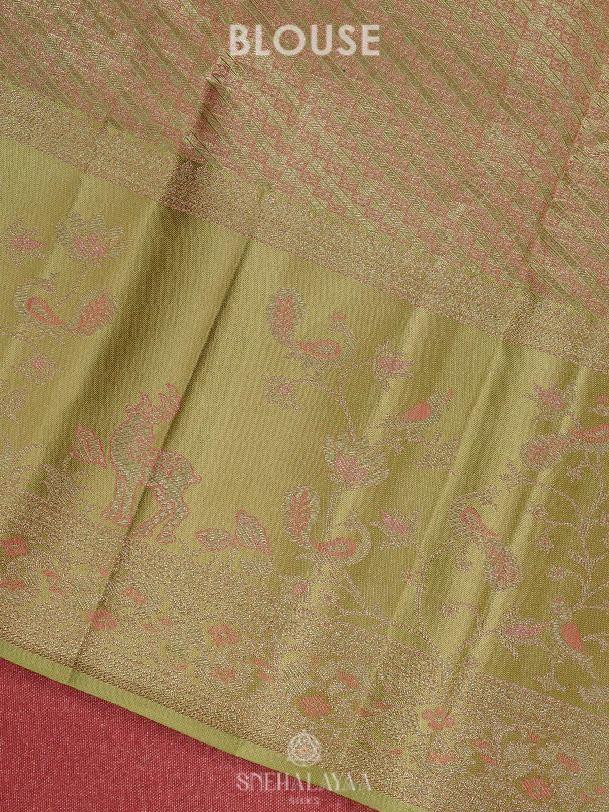 Peach Kanjivaram Silk Saree