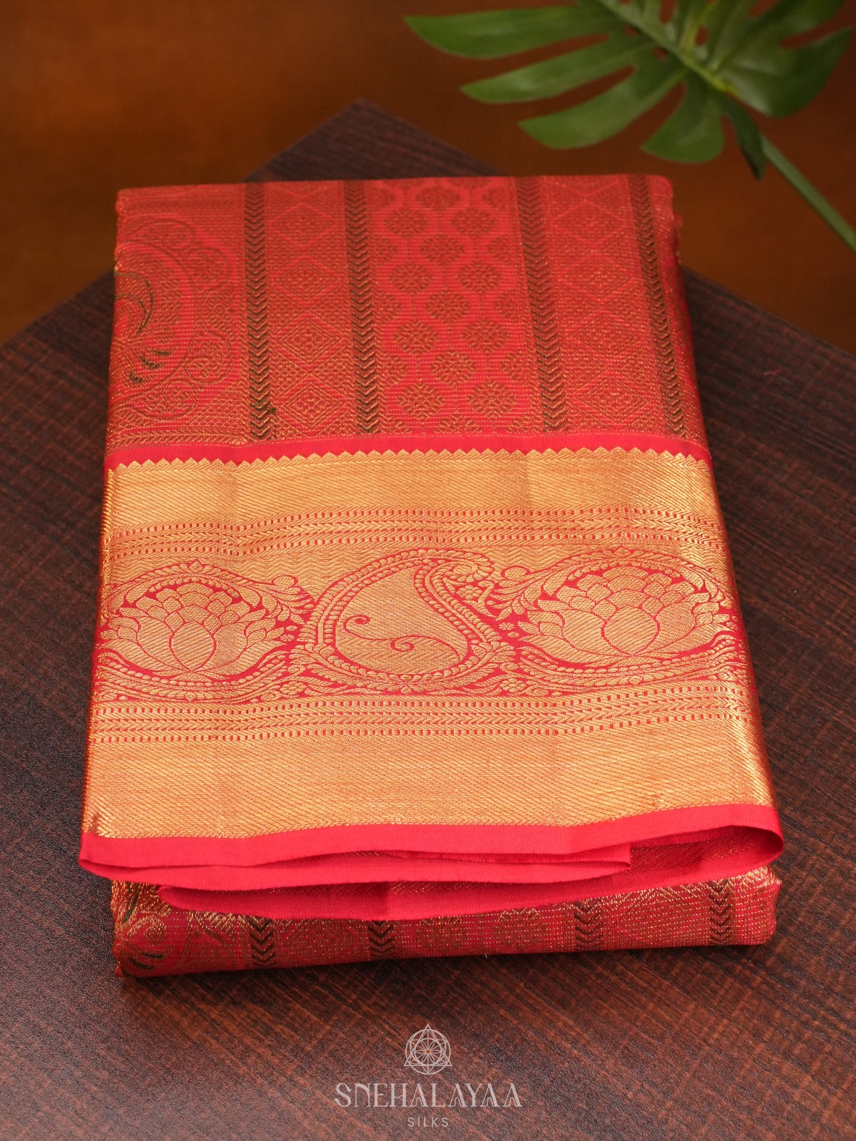 Red Tissue Kanjivaram Silk Saree