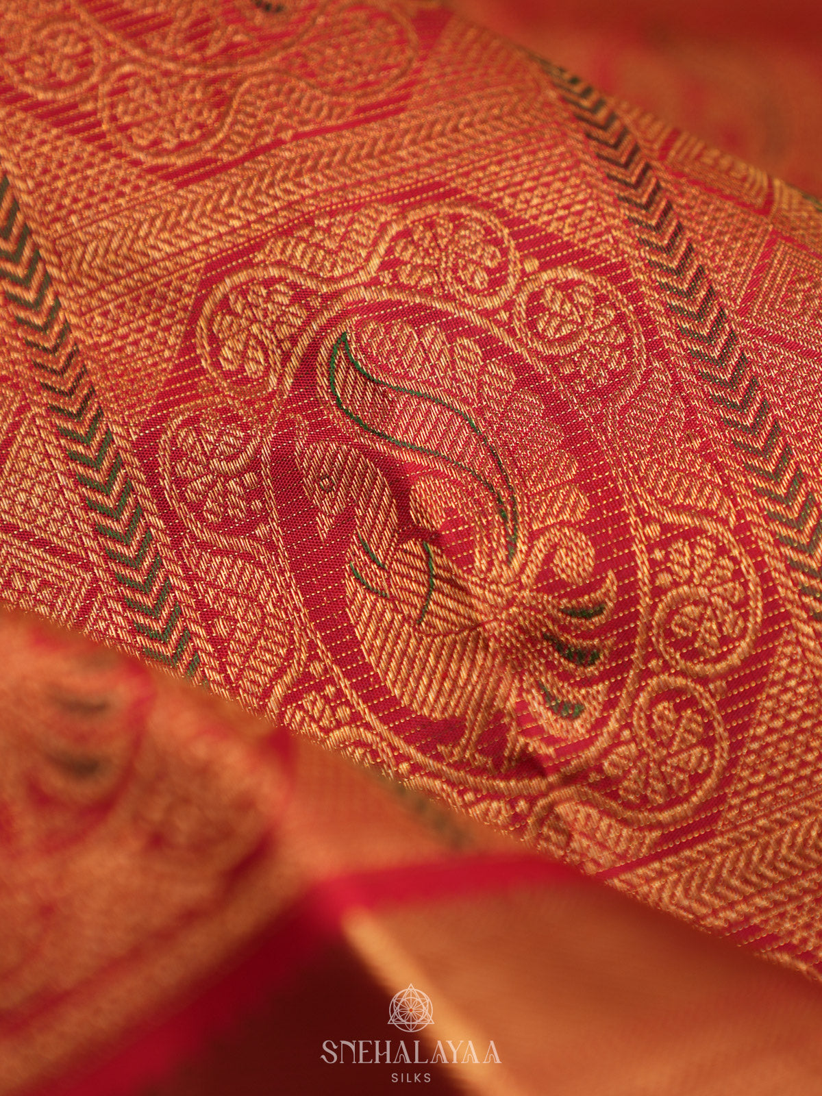 Red Tissue Kanjivaram Silk Saree
