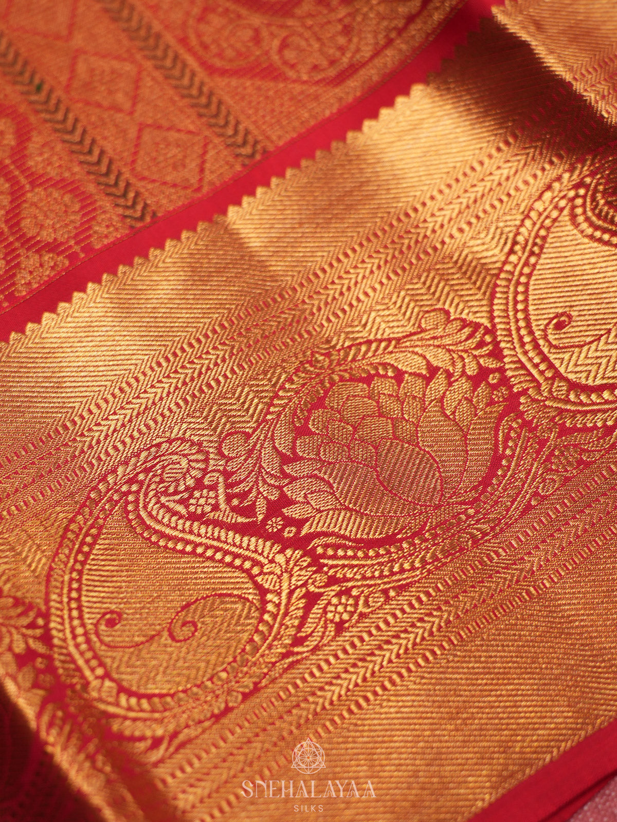 Red Tissue Kanjivaram Silk Saree