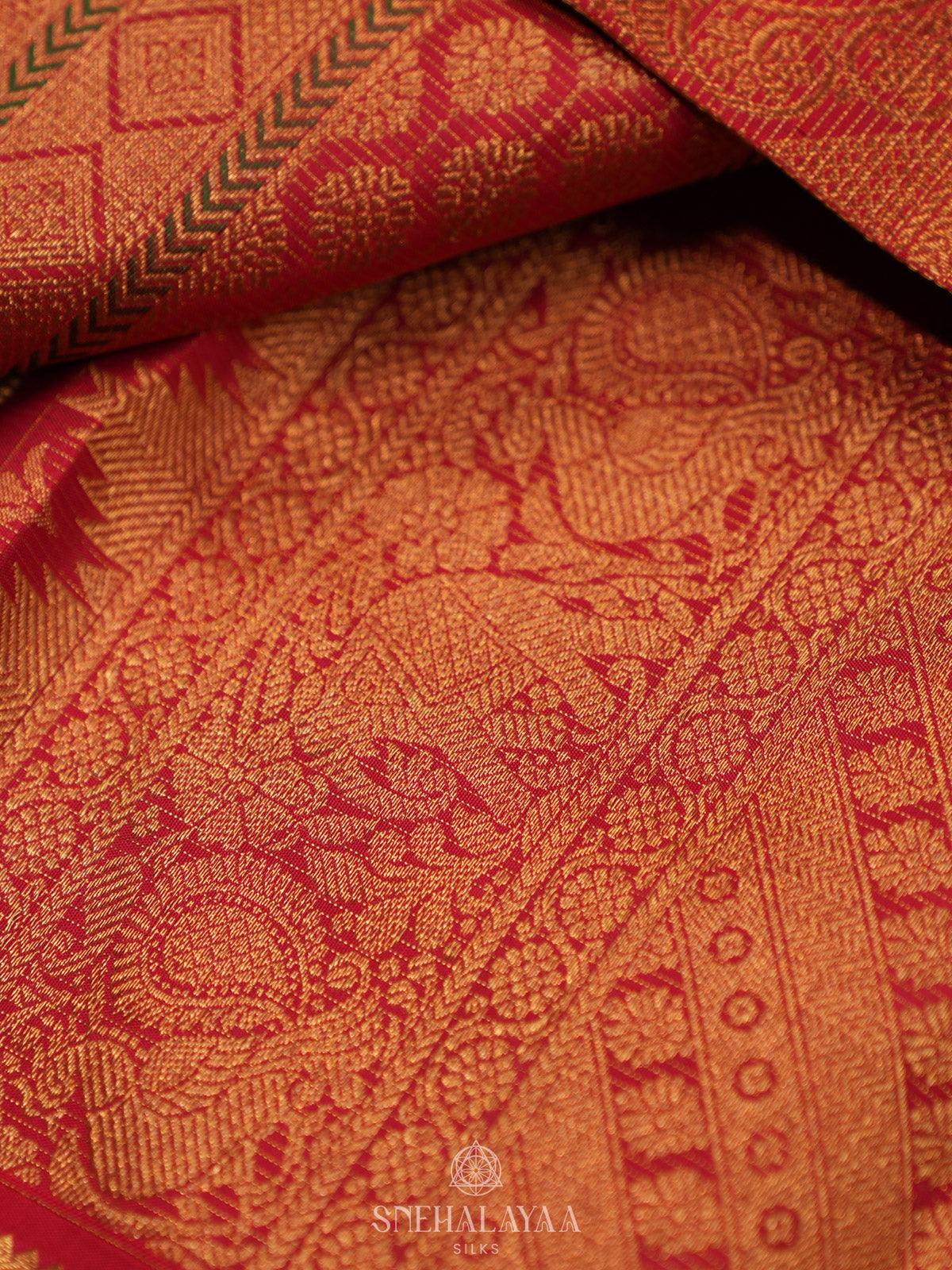 Red Tissue Kanjivaram Silk Saree