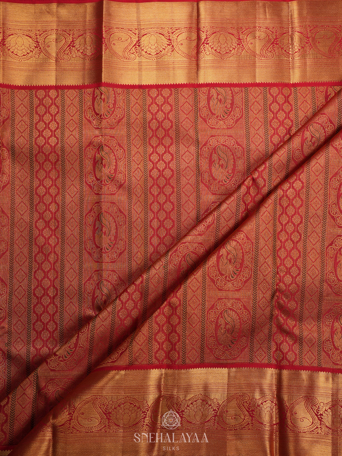 Red Tissue Kanjivaram Silk Saree