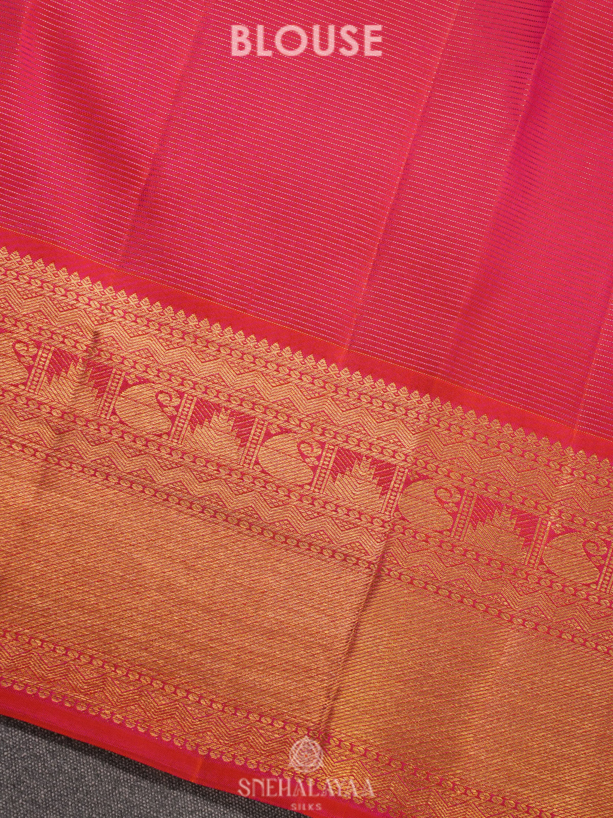 Ruby Red Tissue Kanjivaram Silk Saree