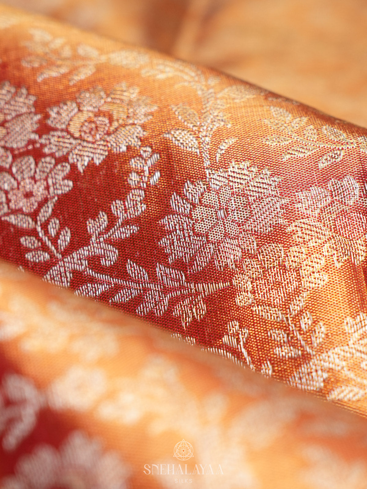 Golden Kanjivaram Silk Saree