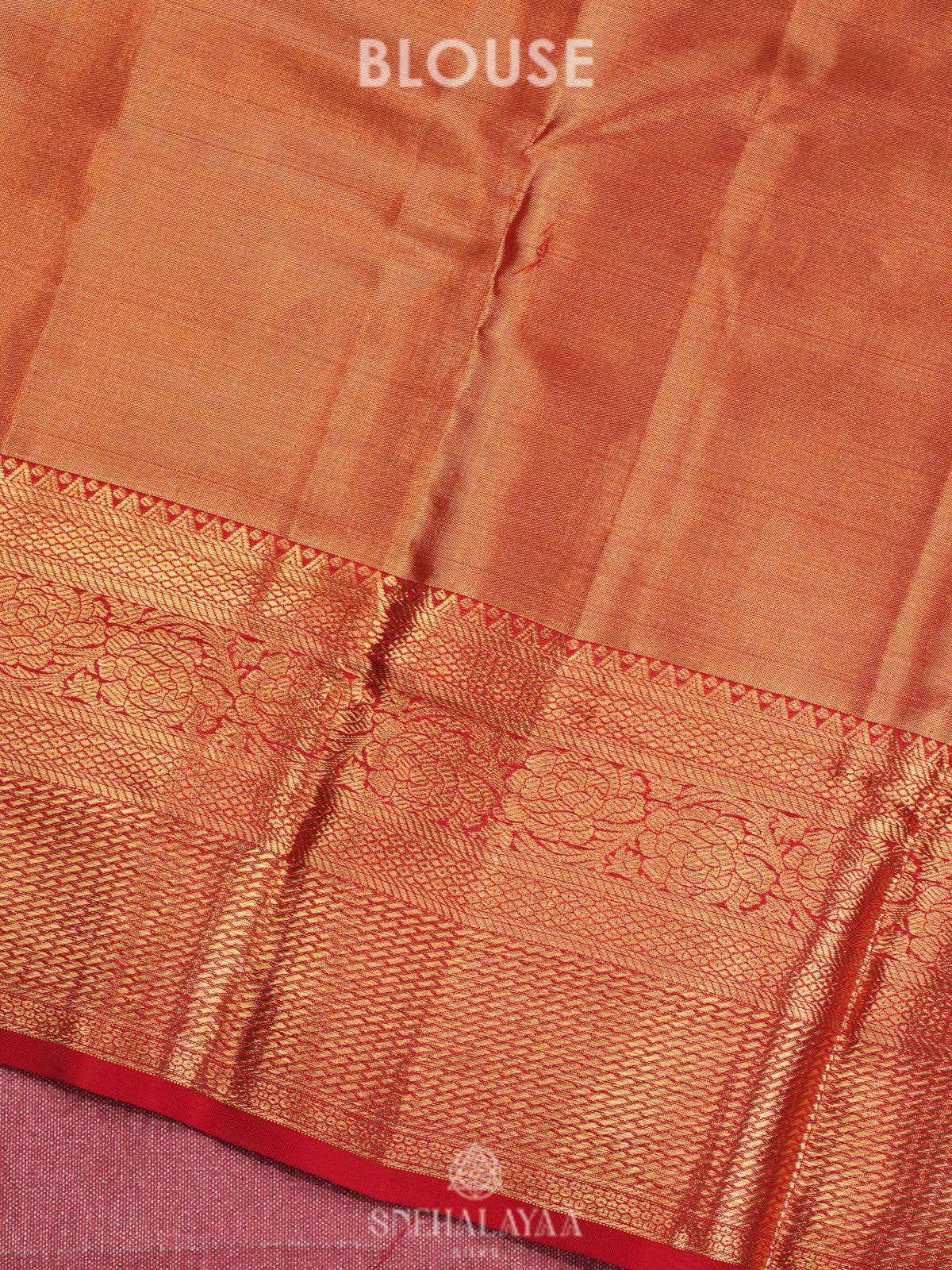Golden Kanjivaram Silk Saree