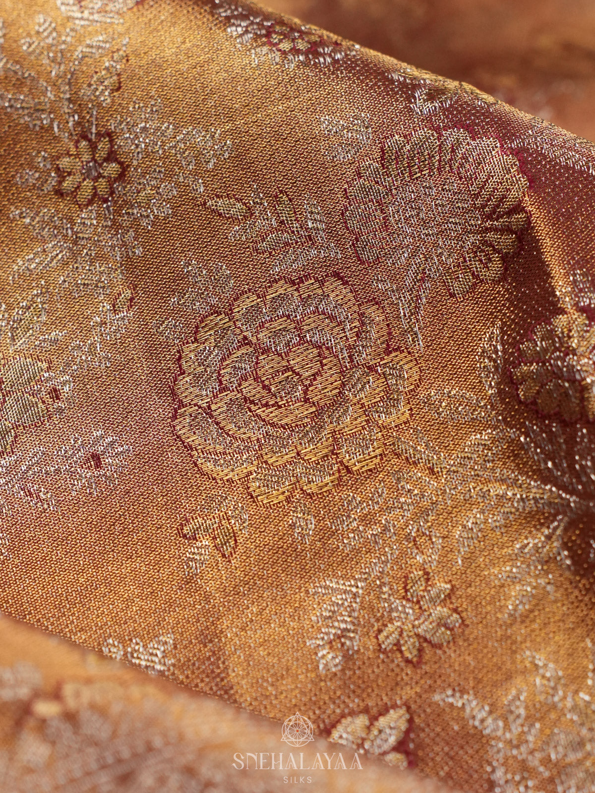 Gold Kanjivaram Silk Saree