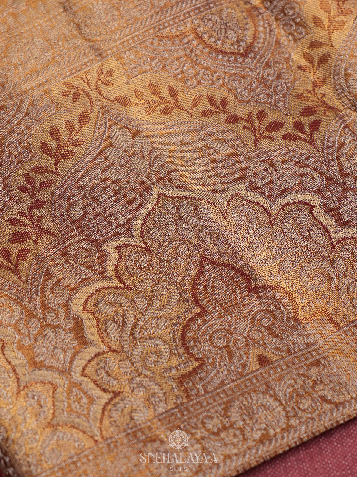 Gold Kanjivaram Silk Saree