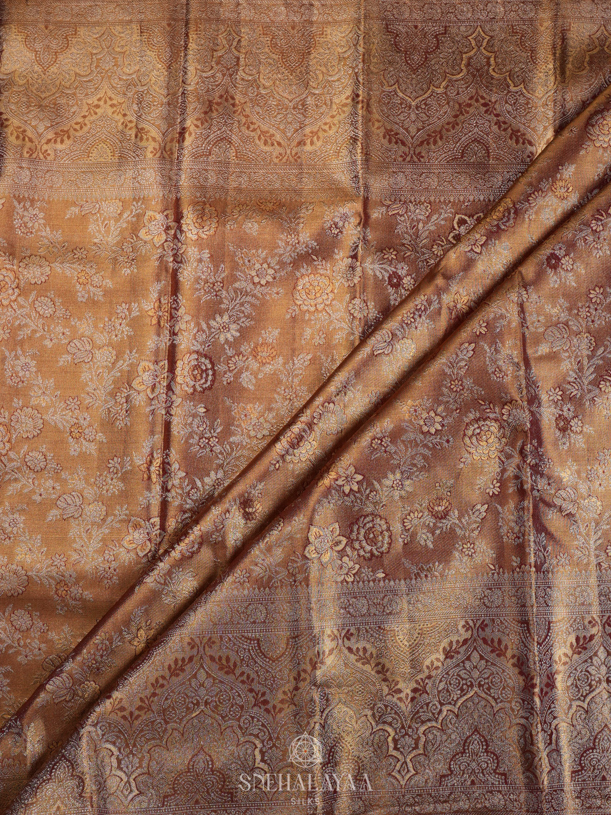 Gold Kanjivaram Silk Saree