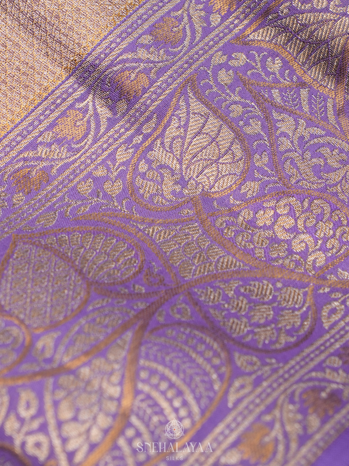 Beige Gold Kanjivaram Silk Saree