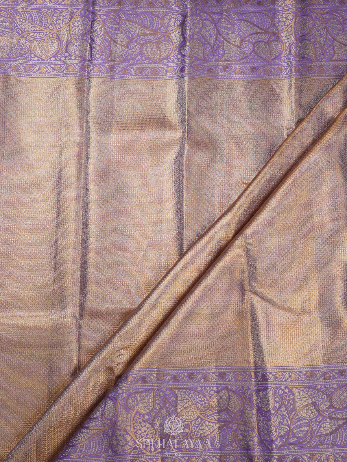Beige Gold Kanjivaram Silk Saree