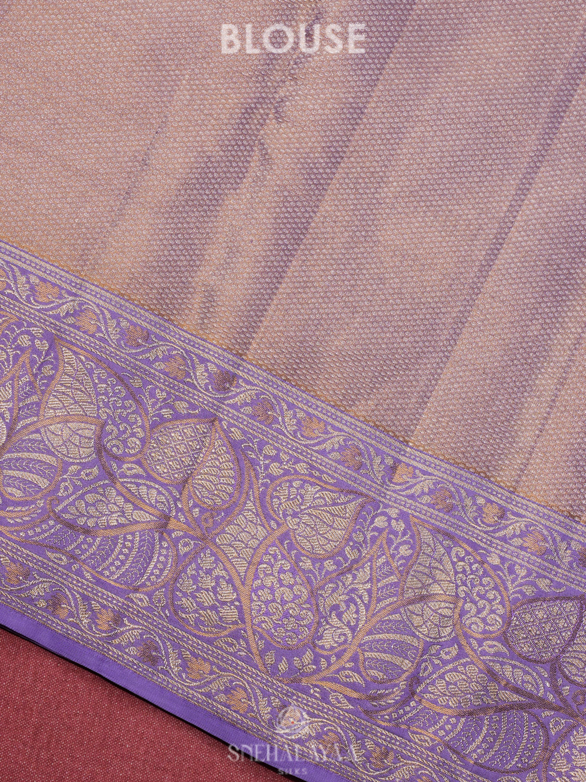 Beige Gold Kanjivaram Silk Saree
