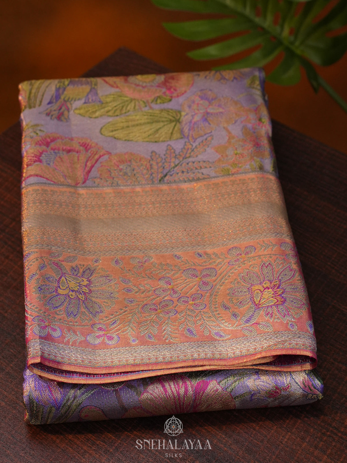 Lilac Kanjivaram Silk Saree