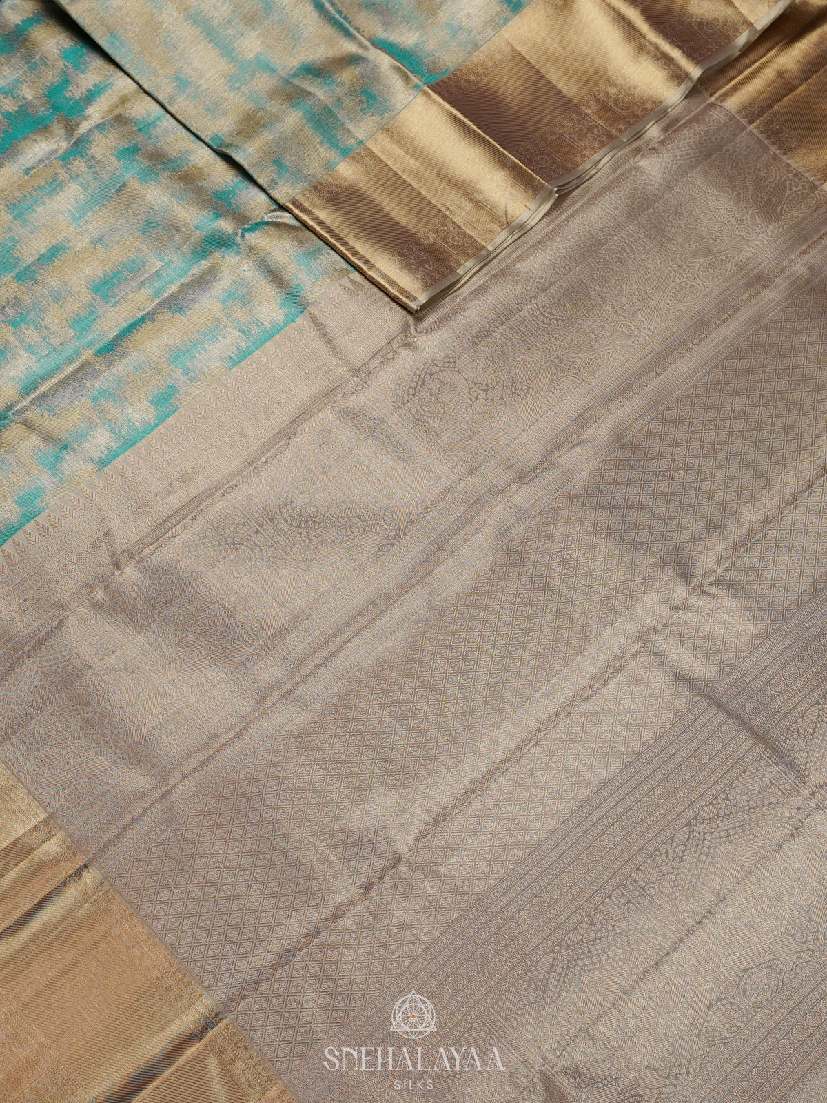 Mint Green Kanjivaram Silk Saree