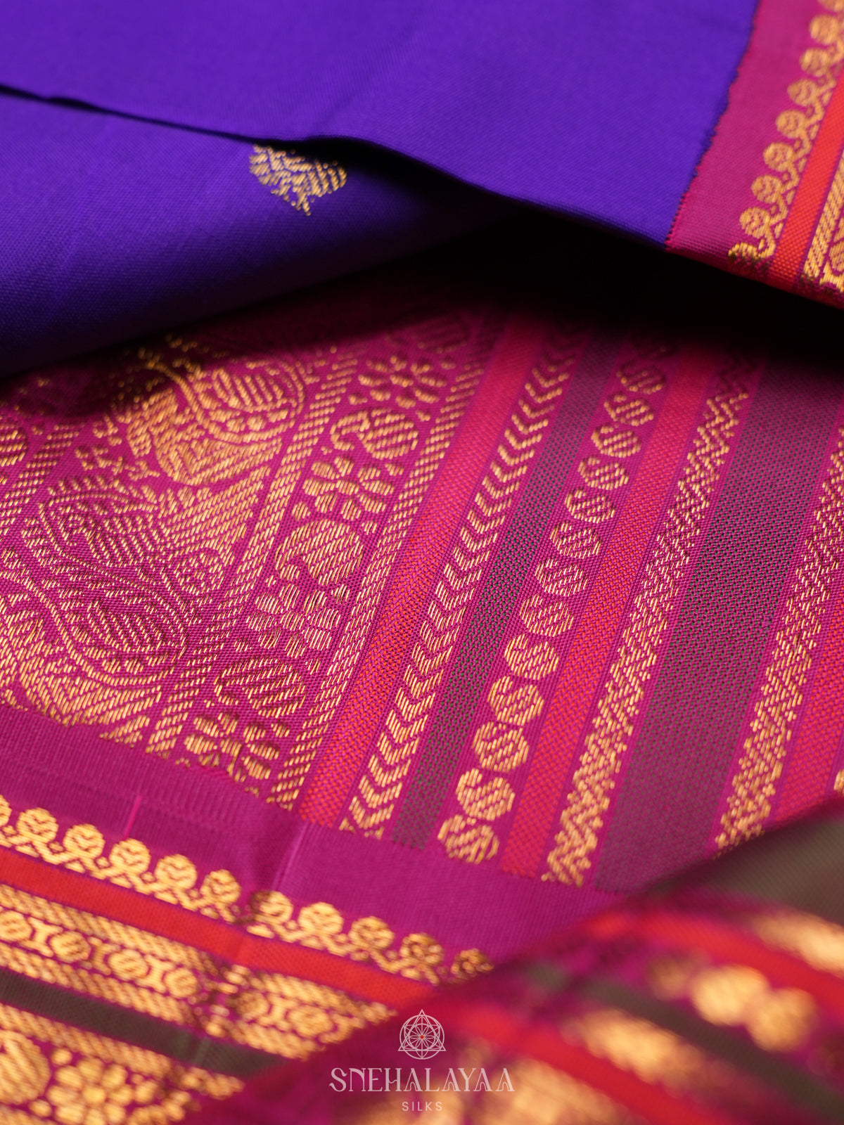 Purple Kanjivaram Silk Saree