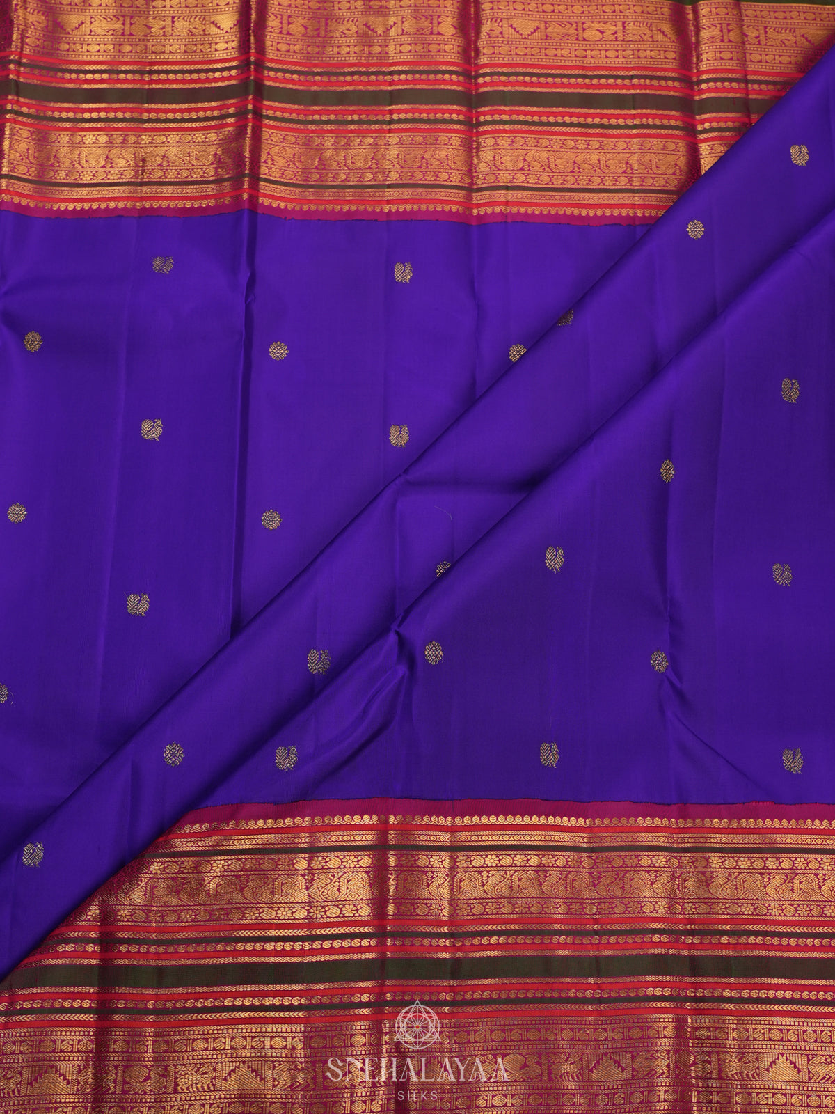 Purple Kanjivaram Silk Saree