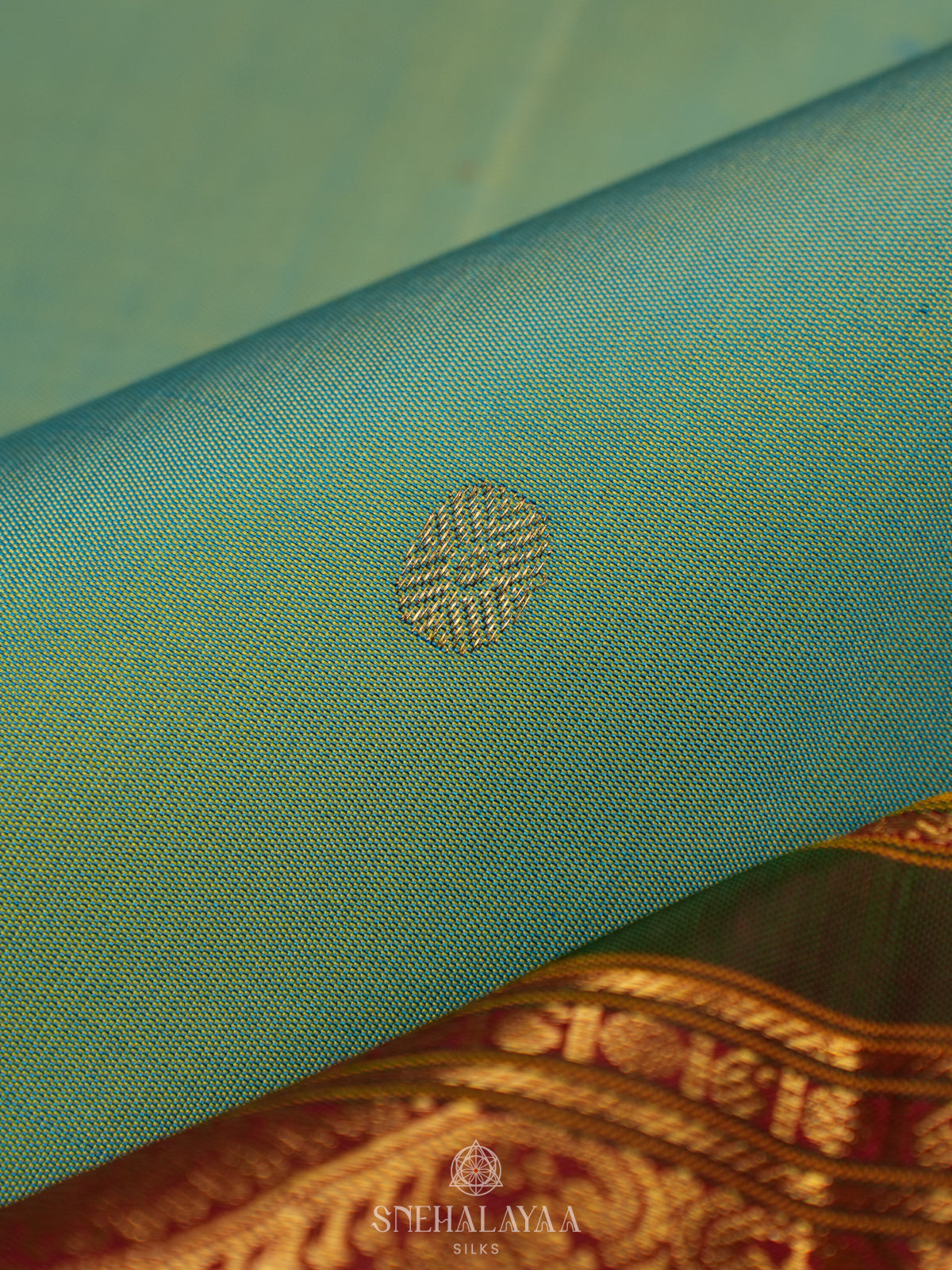 Teal Green Kanjivaram Silk Saree