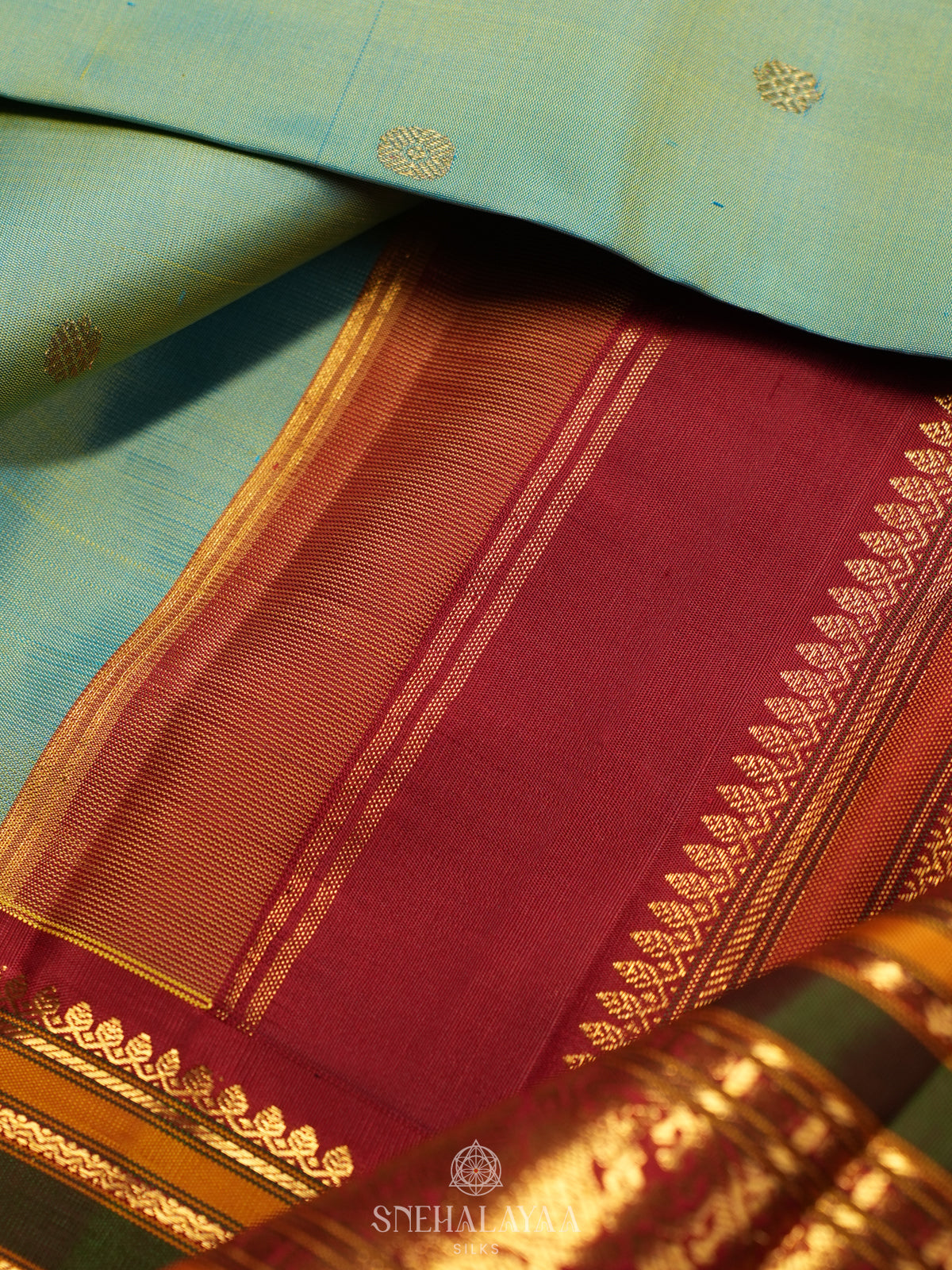Teal Green Kanjivaram Silk Saree