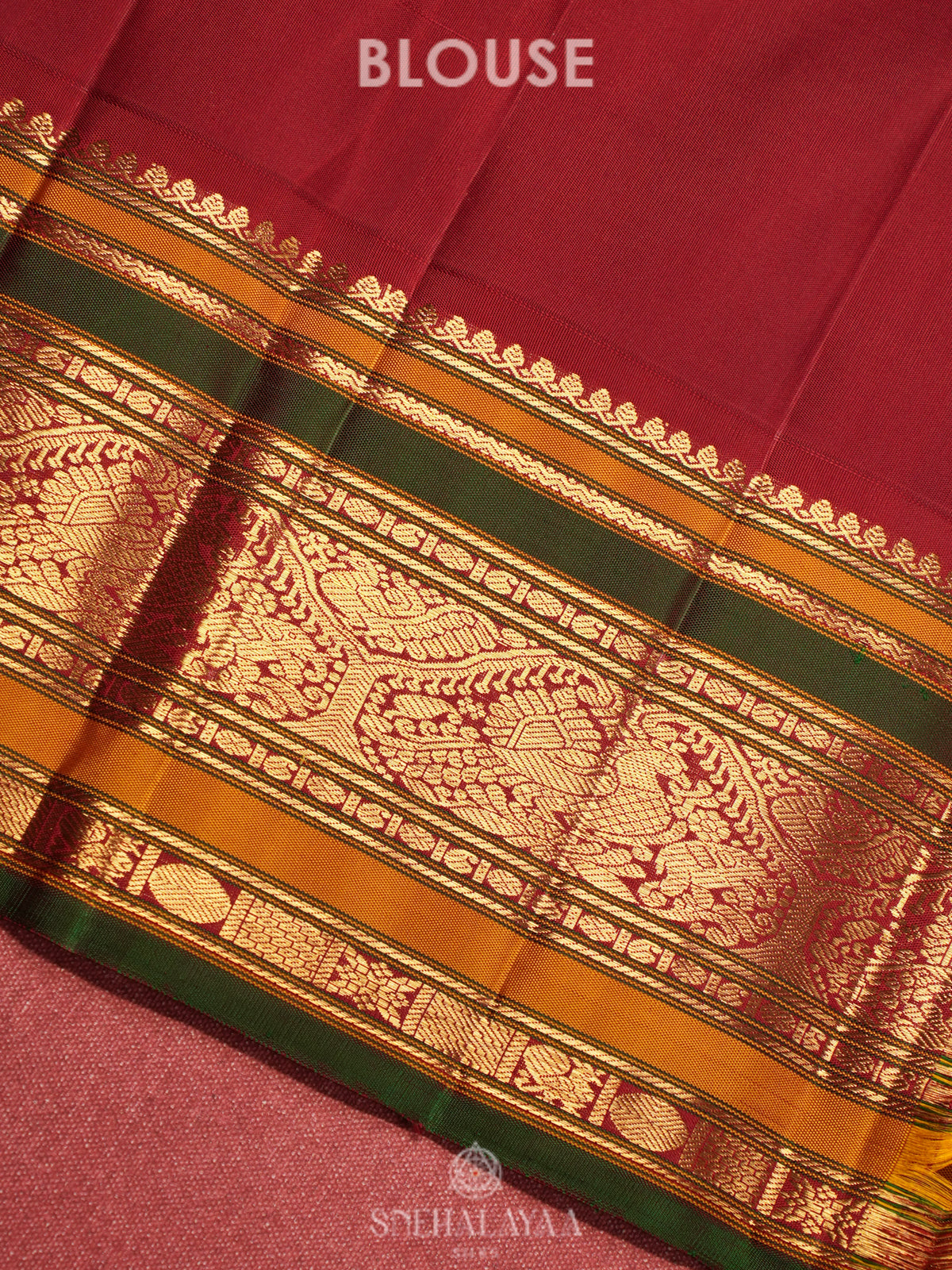 Teal Green Kanjivaram Silk Saree