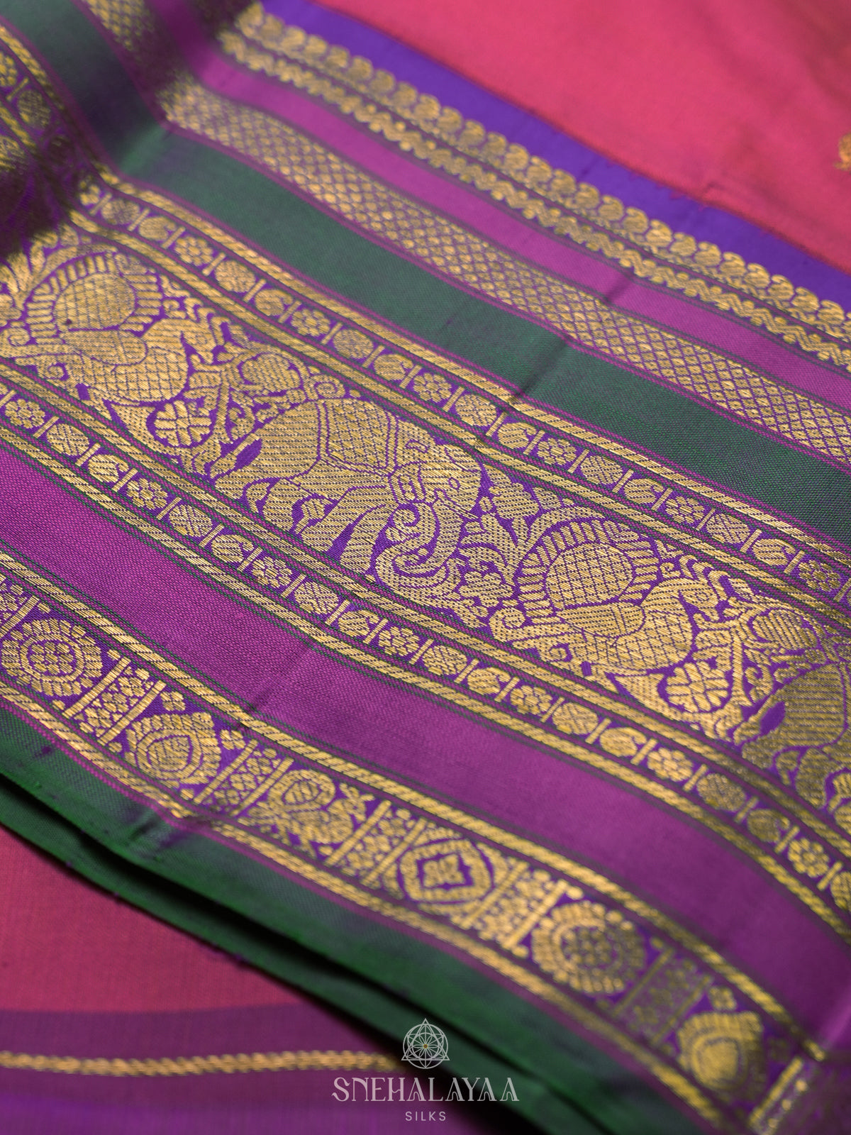 Pink Kanjivaram Silk Saree