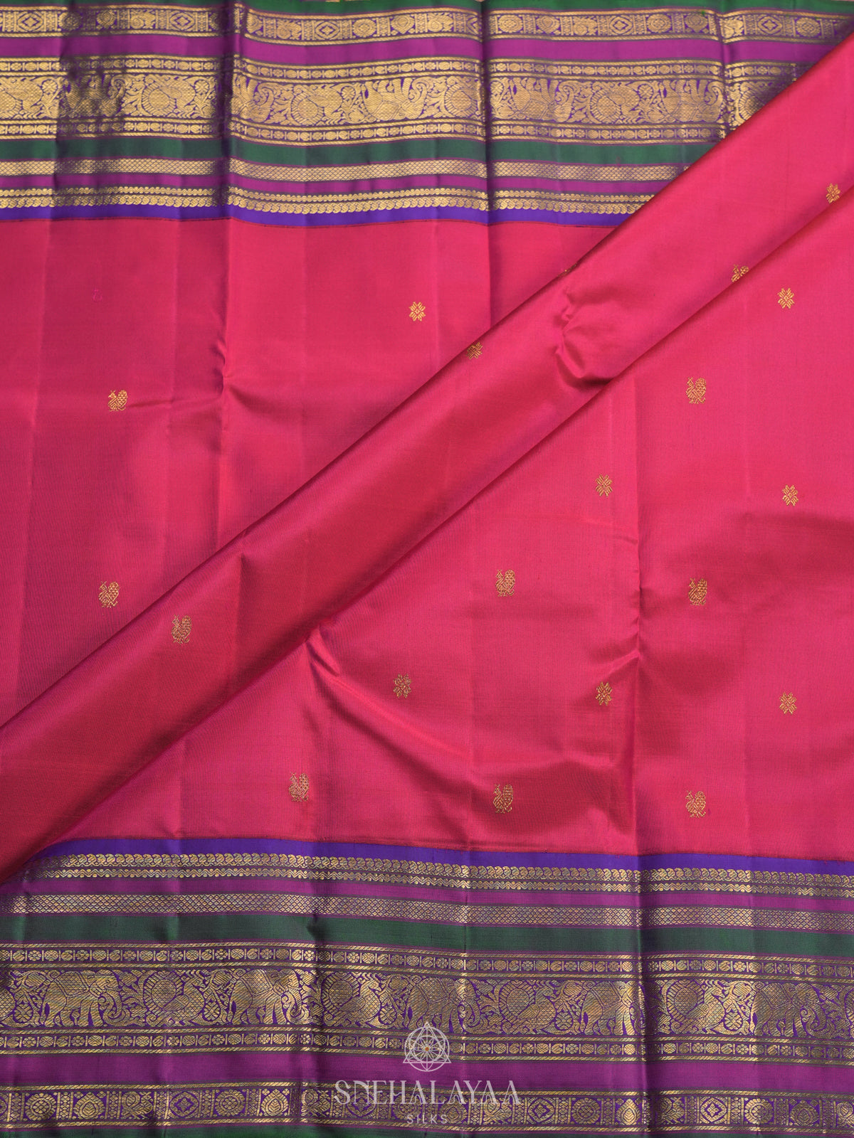 Pink Kanjivaram Silk Saree