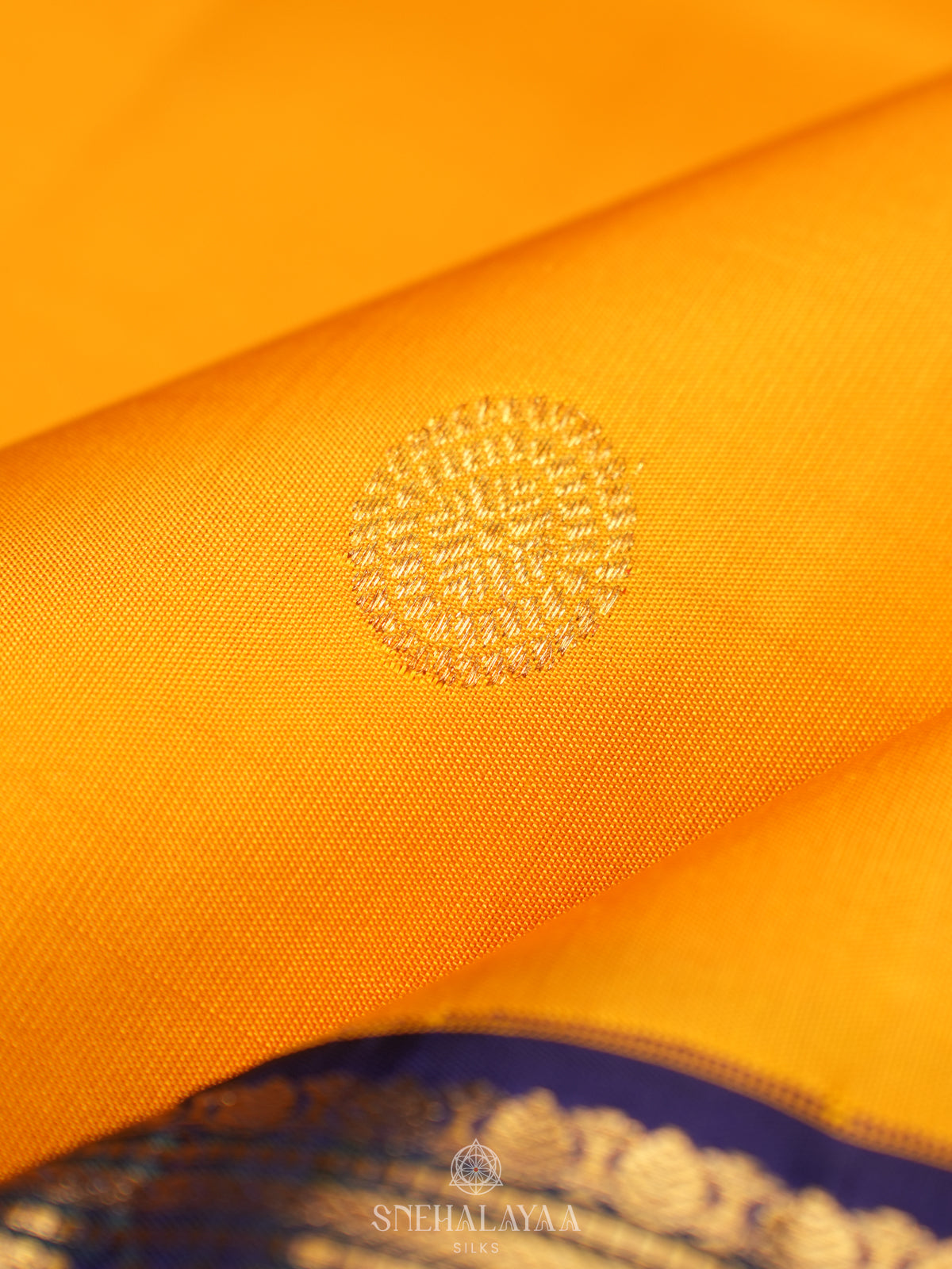 Mango Yellow Kanjivaram Silk Saree