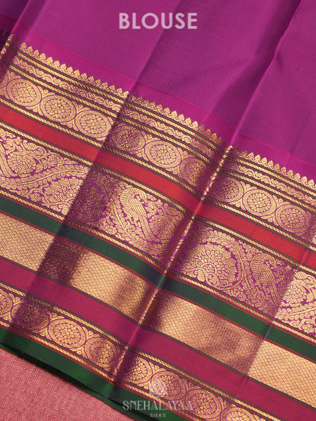 Rust Orange Kanjivaram Silk Saree