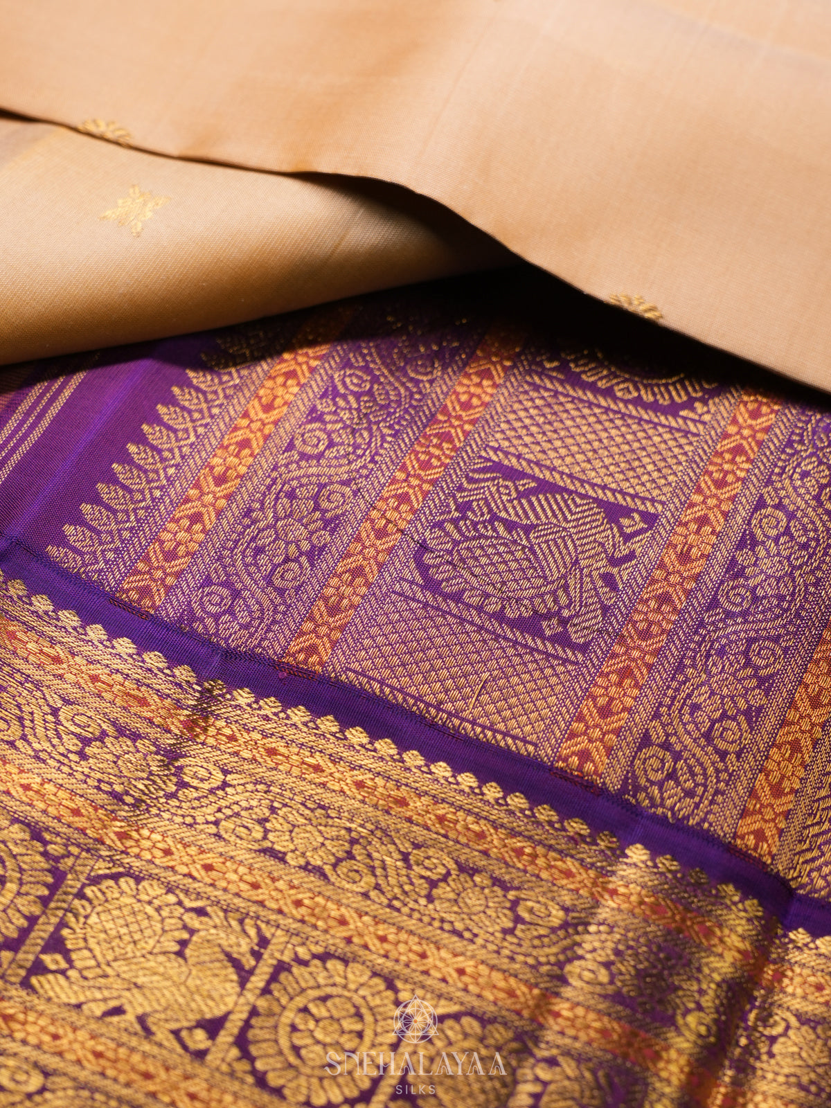 Gold  Kanjivaram Silk Saree