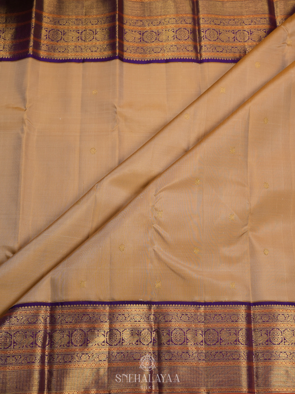 Gold  Kanjivaram Silk Saree